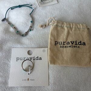 Pura Vida Silver Ring with Teal Stone